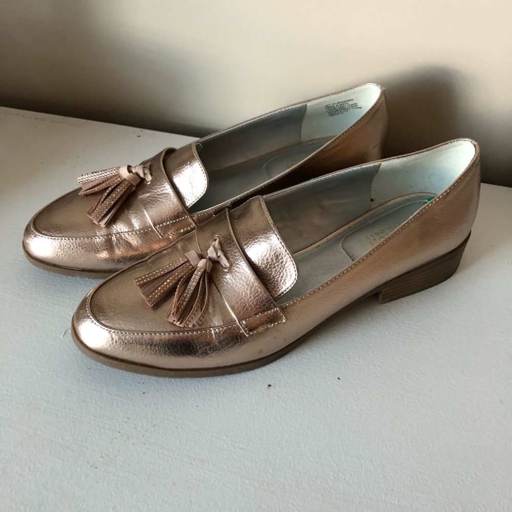 Kenneth Cole rosegold loafers